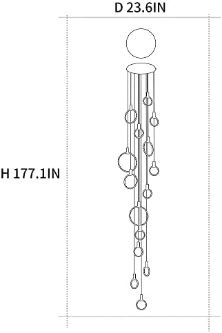 JAYMP 15 RINGS CHANDELIER DE CHANDELIER ALTO TETO MODERNO LED LED LED ACRYLIC Círculo de madeira Pingente de arte nórdica iluminando