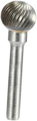 X-Dree 5/8 Cabeça 6mm Frea Tungstênio Tungstênio Ferramenta de bits de arquivo de arquivo rotativo em forma de bola (5/8 '' Cabeza de 6 mm Vástago de Bola de Tungsteno en forma de broca de molienda de broca para arquivos limar