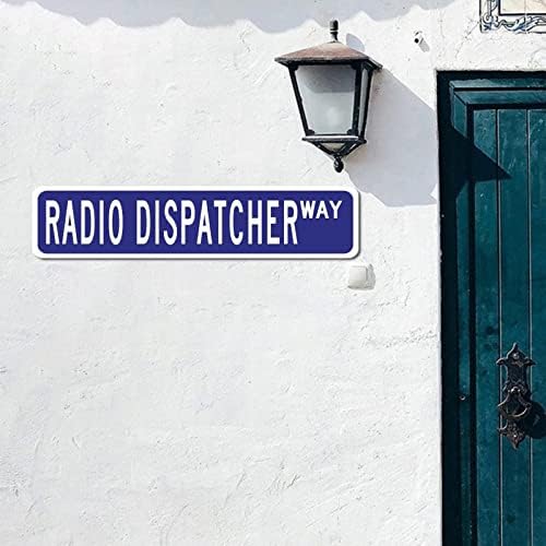 Despachante de rádio Metal Sign Metal Rádio Despachante Sign Presente para Dispatcher de Rádio Decoração de parede Funnamente