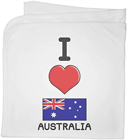 Azeeda 'I Love Australia' Cotton Baby Blain / Shawl