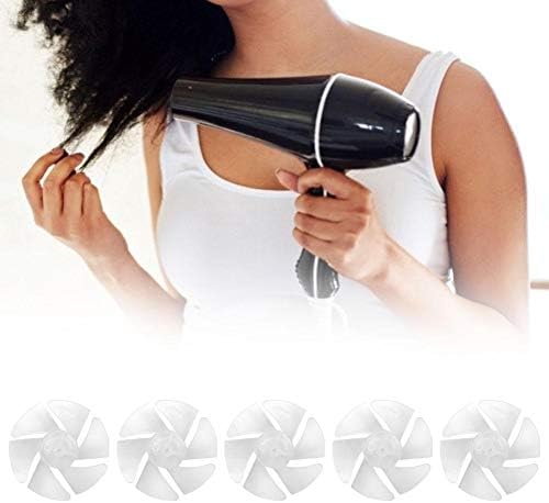 TAIDDA 10 PCS Mini Mini Substituição Fan Blade, Substituição de lâmina de ventilador de plástico Small Hair Hair Sceler Folhas de ventilador Acessórios para motor, 51x51x13 mm