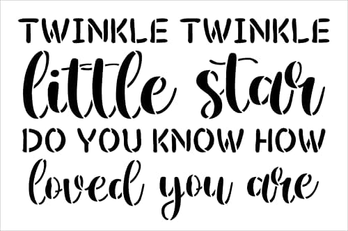 Twinkle Twinkle Little Star - Como o estêncil amado por Studior12 | Letras de músicas | Craft DIY Kids Room, decoração do