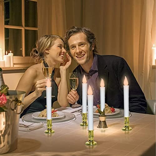 Lâmpada de velas de velas de janela de Natal, luzes de velas de velas de led de 9 polegadas, velas de bateria LED com timer automático, para jantar de festa, casamento, decoração de janela