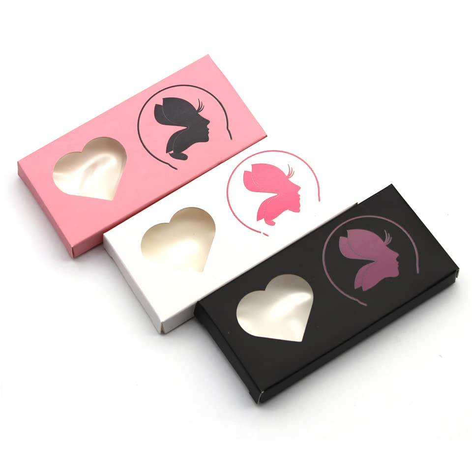 Butterfly Marble Style Lash Caixas embalagens de cores cor de cor de coração preto cor de cor de coração, BF02Boxes, 50 PCs