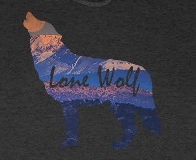 Lone Wolf Lanscape Mens Hoodie
