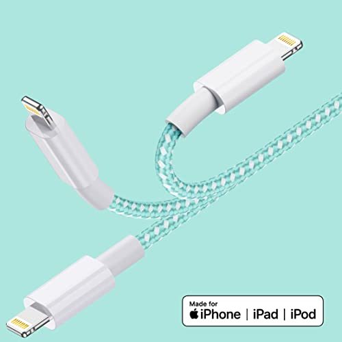 [Apple MFI Certified] Cabo Lightning 4Colourful, [4-Pack 6ft], cabo de trança de carregador de iPhone para carregador de