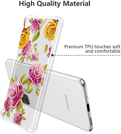 XIZYO para Samsung Galaxy S20 Caso Fe fofo Floral Rose Padrão de silicone estampamento PIDADO CASO CLARO CASA DE CHUPE