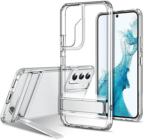 Caso de kickstand de esr metal compatível com o Samsung Galaxy S22, versátil kickstand patenteado, tampa traseira resistente a arranhões