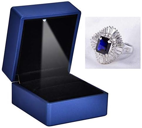 Caixa de presente de joias, caixa de iluminação LED, anel/pendente/pulseira/colar jóias Exibir caixa de armazenamento de presente