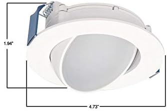 Halo de 6 polegadas Teto LED recuado e luz do chuveiro Light - Download Ultra Fino Ultra Fin - 2700K/3000K/3500K/4000K/5000K Selectível - White & HLA406VWfl9fs1emwr HLA 4 pol.