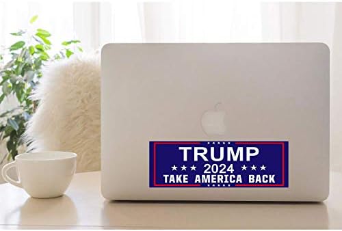 Shmbada 2 pcs Donald Trump 2024 Take America Back adesivos de vinil Decalque impermeável para carro, caminhões, pára -choque, janela, jet ski, laptop, capacete, 3 x 10 polegadas, conjunto de 2