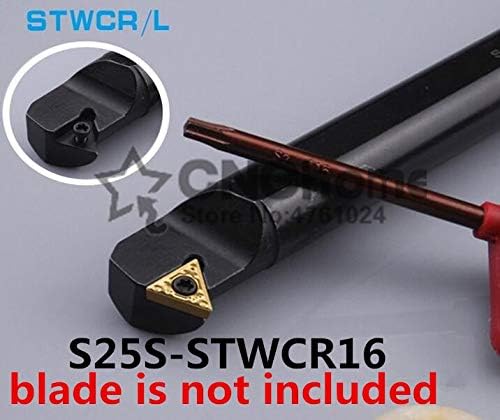 FINCOS S25S-STWCR16/ S25S-STWCL16, Ferramenta de torneamento interno de 60 graus, barra de perfuração de ferramentas