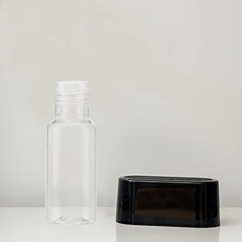 Keileoho 80 pacote 1oz de lixeira de plástico transparente garrafas de tampa, garrafa de aperto vazio com tampa de flip, recipientes