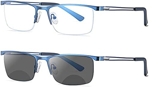 MinCl/2020 Moda Square Square Bifocal Reading Glasses Photochromic Lens Men Transition Sunglasses Presbyopia UV400