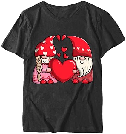 Mulheres de manga curta Tops Blusa Mulheres Blusa Dia dos Namorados Camista