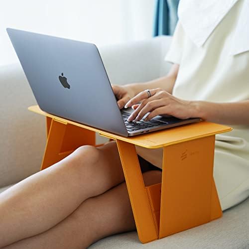 Laptop dobrável Iswift Lap Mesa Bed Desk, Mini portátil e leve para estudar e ler, mini -piquenique, dobra ao meio com