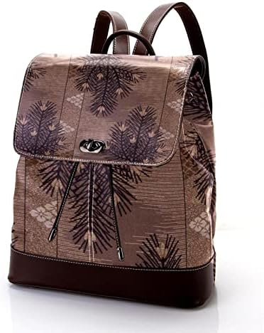 Mochila de viagem VBFOFBV, mochila de laptop para homens, mochila de moda, safra de arte marrom japonesa de pinheiro