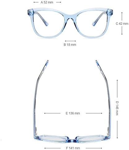 Óculos de leitura quadrada de resio para mulheres com dobradiças de mola da moda feminina transparentes