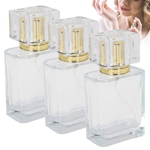 Garrafa de perfume reabastecível de 50 ml, aromaterapia de vidro vazio garrafas de óleo essencial garrafas de massagem de vidro