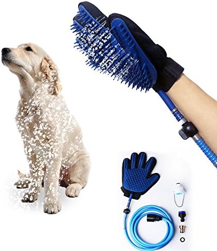 ERSEN 2018 mais recente ferramenta de banho de cães de estimação, luva de lavagem de animais com kit de chuveiro de