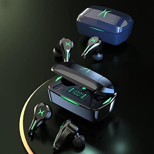 Fones de ouvido sem fio Bluetooth fones de ouvido com microfone de alta sensibilidade no fone de ouvido com luz de jogo/modo de música e luz respiratória e ultra baixa latência, especialmente projetada para jogos