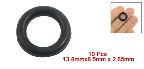 OCHOOS 10 PCS 2,65mm Black Silicone o Rings Oil Seals Gaskets ID | 10.6mm | 10mm | 12,5 mm | 13,2 mm | 5mm | 6mm | 7.1mm | 7,5 mm -