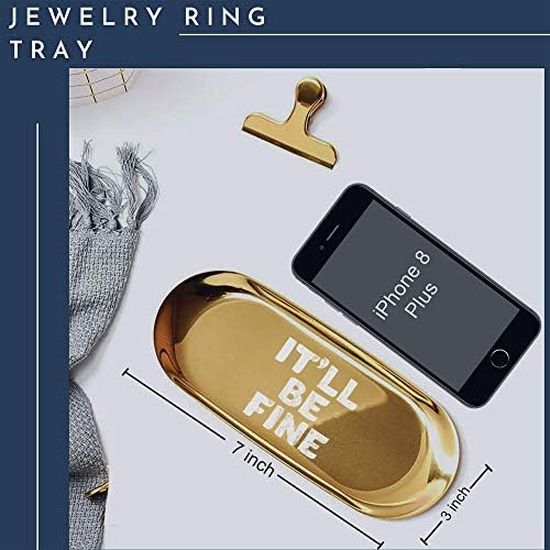 Motivação 7 Ring Suports Dish Jewelry Bandey - Vai ser bom motivação e inspiração mensagem de cozinha decoração de