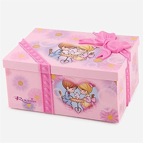 N/A DANING GIRL Caixa de música Ornamentos Caixa de música Organizador de decoração (cor: rosa, tamanho