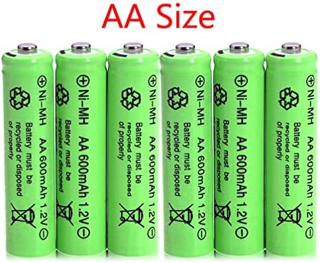 12 pacote 1.2V AA 600mAh Ni-MH Baterias recarregáveis ​​para luzes solares.