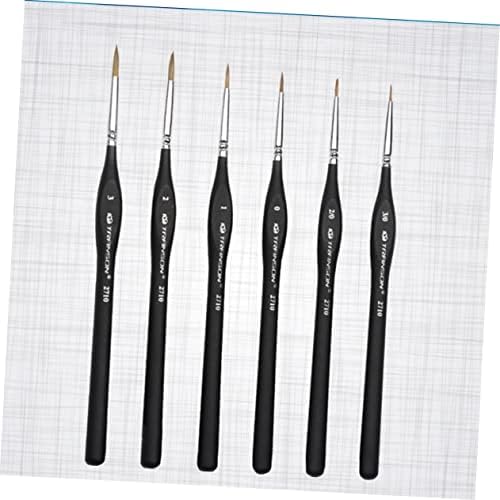 Toyvian 6pcs Micro pincel pincel pincéis de pintura Definir pincéis em miniatura Pincéis de tinta arte Miniaturas pinturas