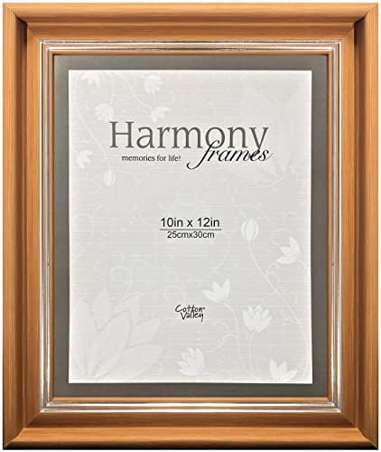 Harmony Frames 10x12 Sombreado Linhamento de madeira Picture Gallery Gallery Display Parede e mesa, marfim ~ marrom