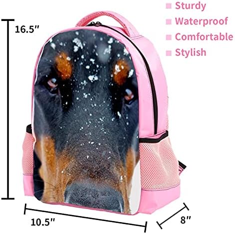 Mochila laptop VBFOFBV, mochila elegante de mochila casual bolsa de ombro para homens, neve cachorro preto