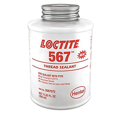 Loctite - 2087069 567 250ml Selante de rosca PST, alta temperatura, cor branca e 135286 Primer, 1,75 oz, verde transparente