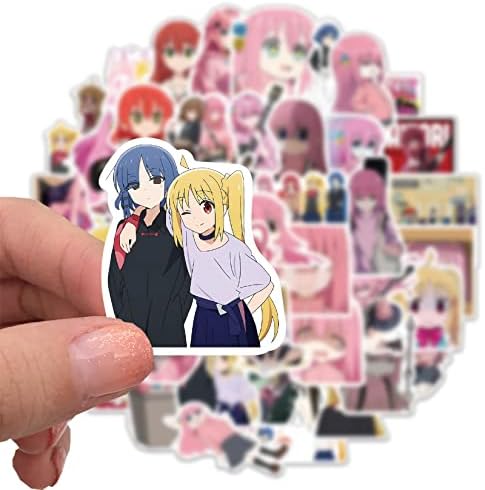 50pcs desenho animado bocchi Os temas de rock adesivos impermeáveis ​​para laptop de garrafa de garrafa de água laptop skateboard