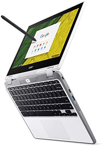 Acer Chromebook Spin 11 Laptop conversível, Celeron N3350, 11,6 polegadas HD Touch, 4 GB DDR4, armazenamento de 32 GB, caneta Wacom