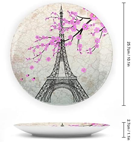 Pares Placa decorativa Eiffel Towerceramic com Stand Plate Cinguez CHINA PLINHA PARA LIME
