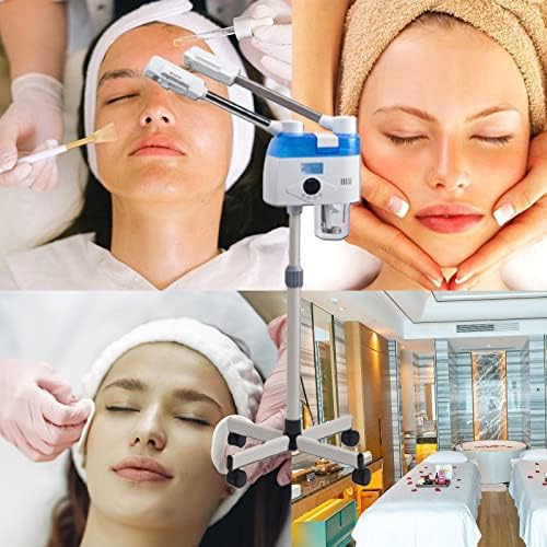 FBKPHSS Face a vapor Facial Skin Care Machine, equipamento de beleza portátil de salão de salão de salão para ozônio hidratante de aromaterapia, tubo duplo
