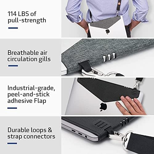 Portador de laptop adesivo - Alternativa de caixa de manga de bolsa minimalista - por Free Agent Outfitters - Mac e PC compatível…