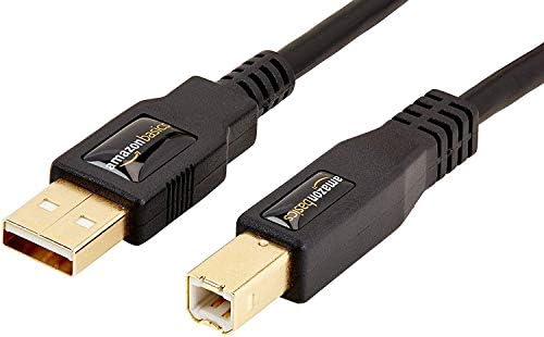 Basics USB 2.0 Cabo do carregador - A -Male para Mini -B Cord - 3 pés e USB 2.0 Tipo de impressora Cabo - A -Male para B -Mase - 16 pés, preto