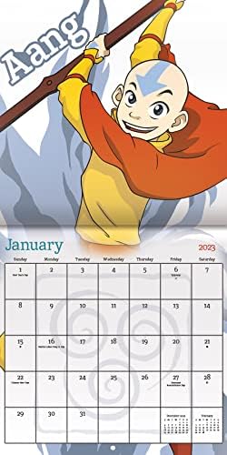 Calendário de Avatar 2023 - Deluxe 2023 Avatar O último pacote de calendário de parede de dobrador de ar com mais de 100 adesivos de calendário