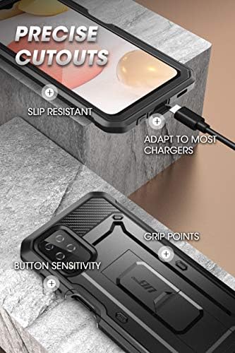 Supcase Unicorn Beetle Pro Série para Samsung Galaxy A12 Case, estojo de coldre robusto de corpo inteiro com protetor de tela embutido