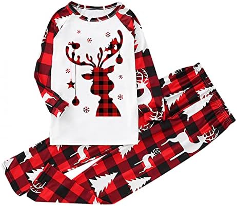 Conjuntos de pijamas para a família para a roupa de natal, pai correspondente de pijamas da família Define PJs de Natal com impressão