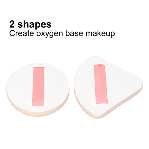 2pcs esponjas de esponja macia esponjas de maquiagem de face Fundação de esponja redonda Triângulo mole almofada de ar pó suplemento de sopa de face pó face pó