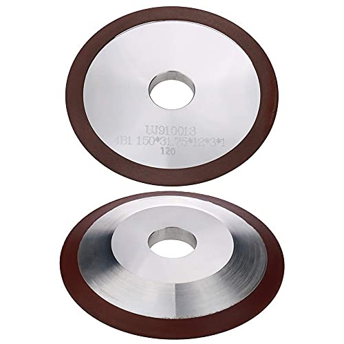 Roda de moagem de diamante/círculo de 6 polegadas de resina de prato de 6 polegadas, 120 grão para serras circulares de carboneto,