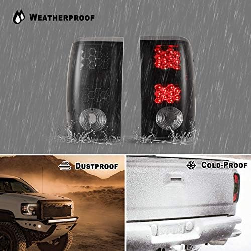 Nixon Offroad LED Tail Lights Conjunto para 2001 2002 2003 2004 2005 Ford Ranger Tasills, lâmpadas traseiras com sinal de giro LED, luzes traseiras de freio, lado do passageiro e motorista