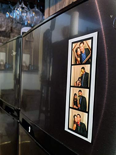 Recanto da cabine de fotos - 2 x 6 molduras de cabine magnéticas flexíveis - quadros de tira de photobooth de vinil - superfície cristalina,