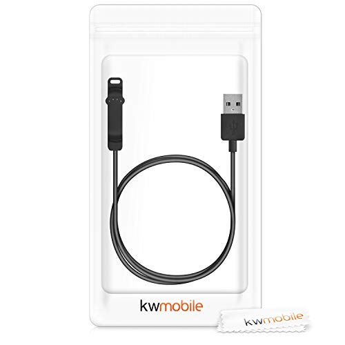 Cordão do carregador Kwmobile Compatível com Polar Unite - Carregador para Smart Watch USB Cable - Black