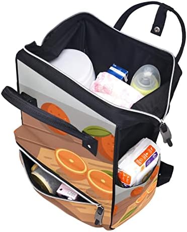 Mochila VBFOFBV Backpack, grandes sacos unissex, pacote de viagem de viagem multiuso para os pais de mamãe, laranja de frutas