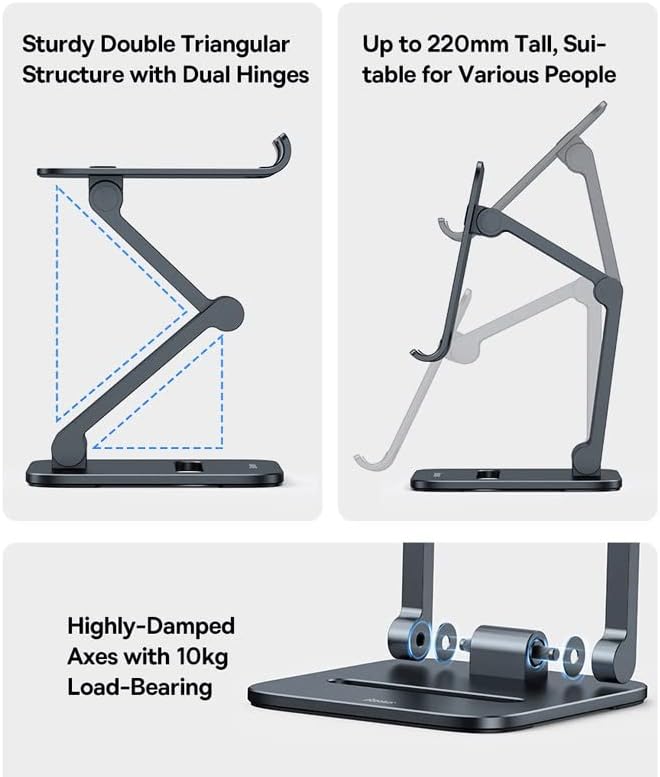 WXBDD METAL Desk Telep Stand para telefone e tablet dobrável Tablet Stand