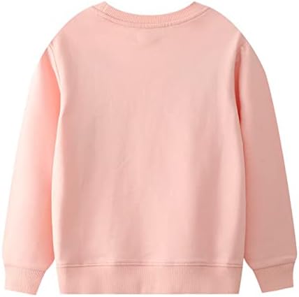 Crewneck Sweatshirt de manga longa de menina de menina de menina